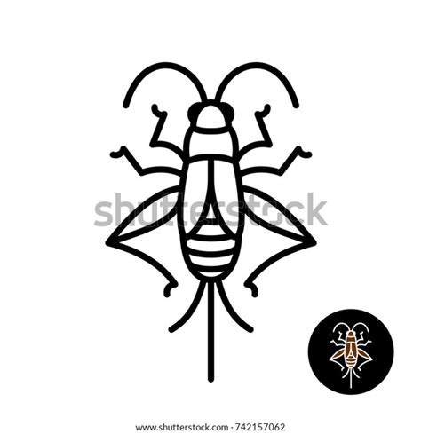 Cricket Insect Stylized Logo Grashopper Relative Stock Vector (Royalty ...