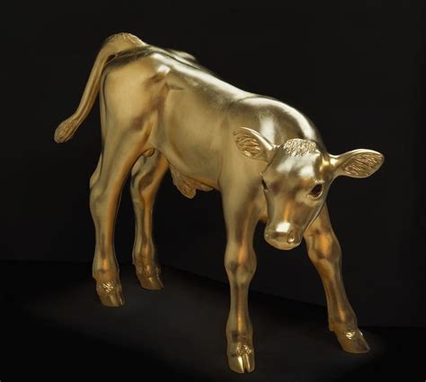 Golden Calf (Gilded Carved Wood Lifesize sculpture) - ArtParkS