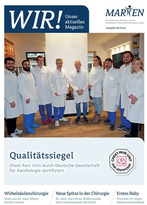 WIR Unser Aktuelles Magazin Ist Da Marienhospital Aachen GmbH