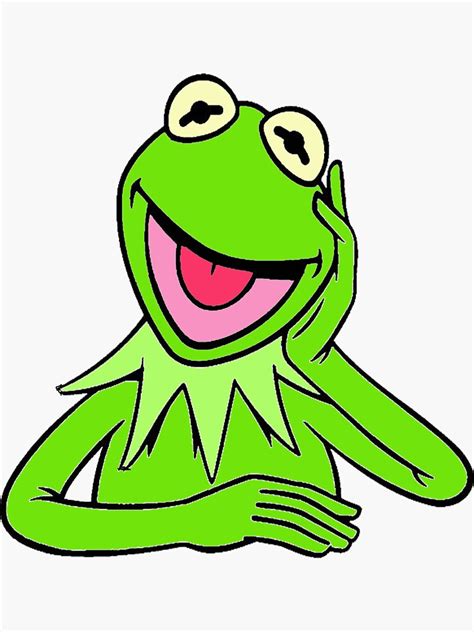 Happy Kermit Sticker By Lararan Redbubble