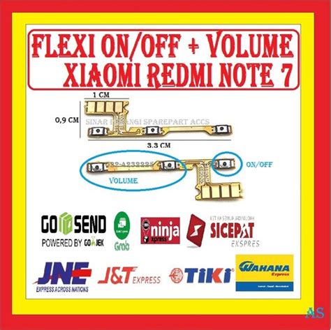 Jual Flexible Power On Off Volume Xiaomi Redmi Note Pro Inch