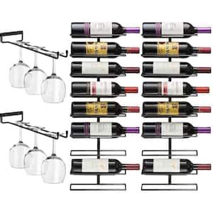 Lavish Home 25 Bottle Brown Floor Wine Rack 83 17 The Home Depot