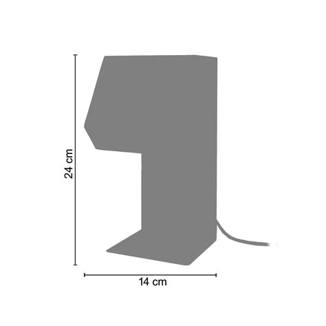 Candeeiro De Mesa TOSEL TRIDENT C Tecido Certo Branco D30 X H61 Cm