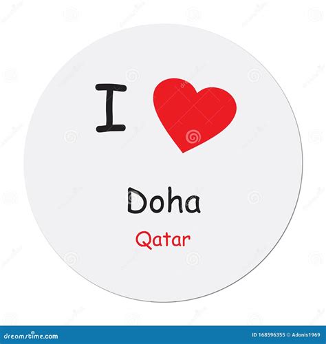 I Love Qatar On White Stock Illustration Illustration Of Nation