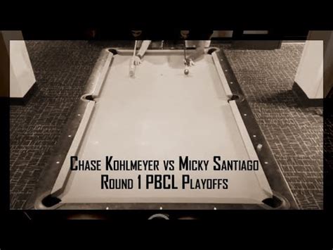 Chase Kohlmeyer Vs Micky Santiago Round Of Purdue Billiards Club