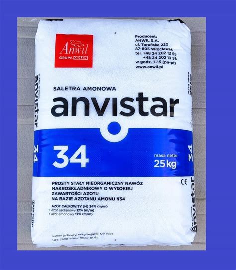 SALETRA AMONOWA 25KG 34 N NAWÓZ PROD 01 2024 ANVISTAR 5904941868611