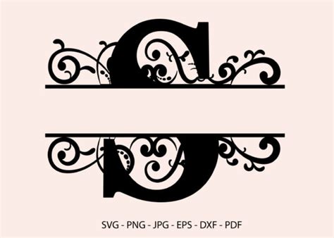 S Alphabet Split Font Monogram Graphic Gráfico Por Redcreations · Creative Fabrica