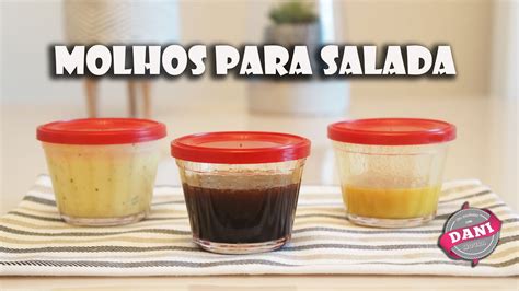 3 Molhos De Salada Caseiros Super FÁceis Youtube