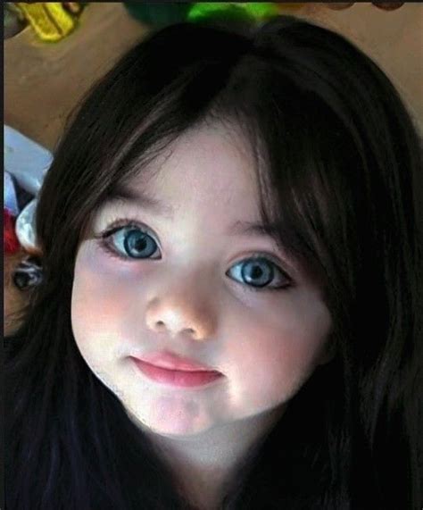 Pin By Rabia On Sizin Pinleriniz Baby Girl Blue Eyes Black Hair