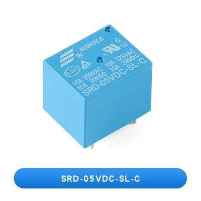 15 шт Реле SRD 05VDC SL C 5В 10А 5 контактов 1 группа переключающее