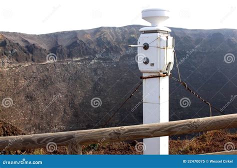 Seismograph Along Mount Vesuvius Naples Italy Stock Image Image Of