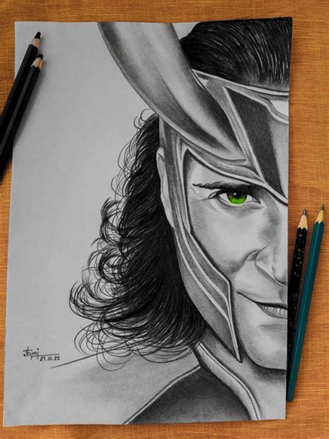 Drawing Of Loki Easy Sketch Marvel Cinematic Universe Avengers Marvel Superheroes