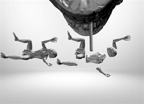 3d File Gollum Falls Into The Lava With The Ring Lamp Booknook Lord