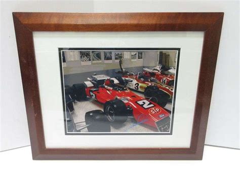 Mario Andretti Autographed Custom Framed Indy Car Picture 16 1 2 W X