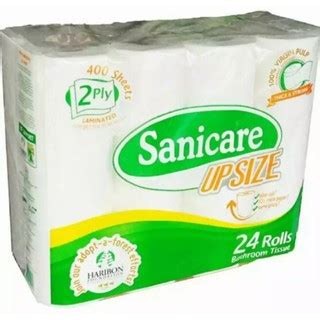 Sanicare Upsize Bathroom Tissue 24 Rolls In One Pack 2ply Shopee