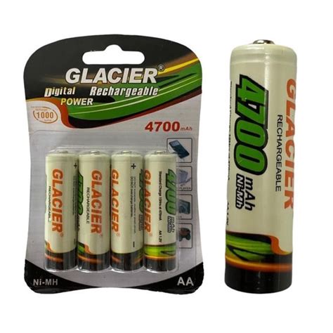 Pilha Recarregável AA 4700 mAh Glacier Loja Nazéca NAZÉCA Uma