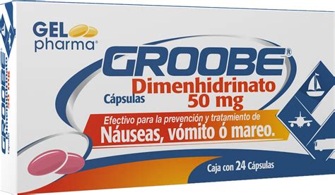 DIMENHIDRINATO 50 MG C 24 CAPSULAS GROOBE Farmapronto