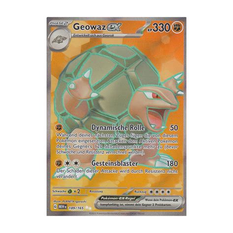 Geowaz ex 189 165 Fullart MEW 151 Pokemon Karte günstig kaufen