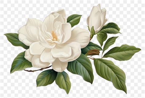 PNG Flower Gardenia Plant Petal Premium PNG Rawpixel