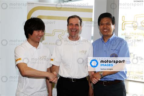 L To R Ma Qing Hua CHN HRT Formula One Team Development Driver At