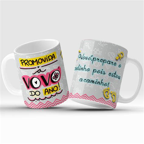 Caneca Promovida a Vovó do Ano Elo7 Produtos Especiais