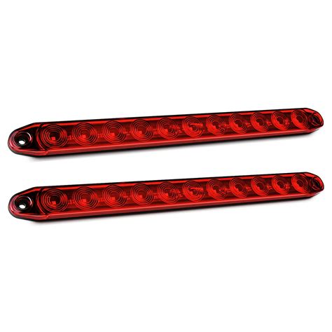 Nilight 2PCS 16Inch 11 CM31 LED Red Trailer Light Bar For Park Stop