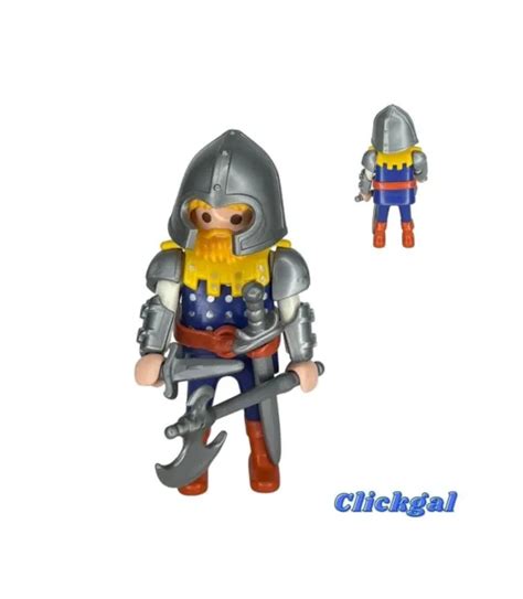 PLAYMOBIL MÉDIÉVAL C14014A figurine de chevalier lion avec hache