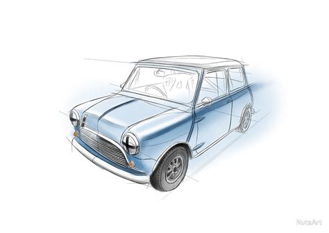 Mini Cooper Sketch at PaintingValley.com | Explore collection of Mini ...