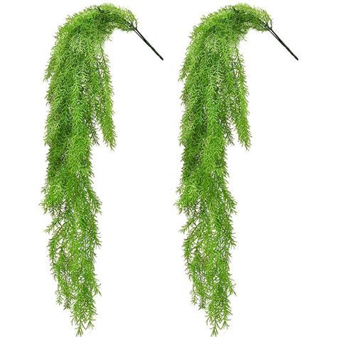 2PCS Artificial Hanging Plants Set Fake IVY Garland Vine For Wall Home