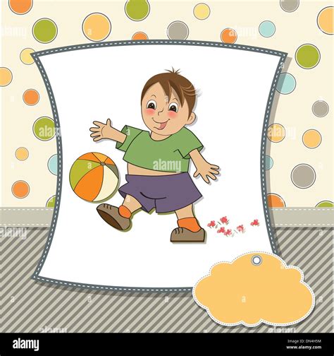 Little Boy Playing Ball Stock Vector Image And Art Alamy