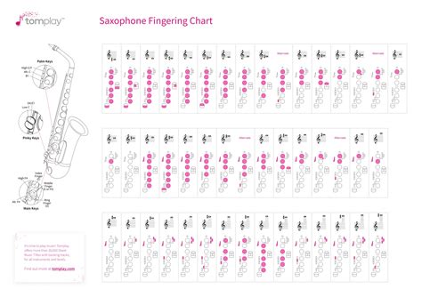 Saxophone Fingering Chart Interactive Tool For All Saxophone Players