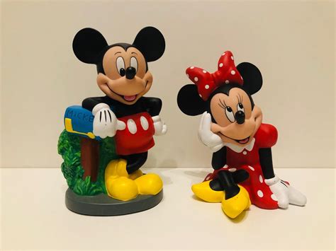 Walt Disney Mickey Minnie Mouse Figurines Spaarpot 2 Beeldje