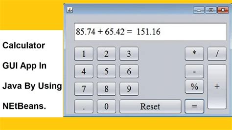 Calculator Gui App In Java By Using Netbeans And Swing Api Code With