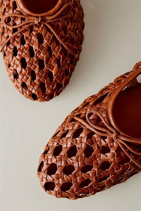 Pilcro Woven Leather Ballet Flats Di 2024