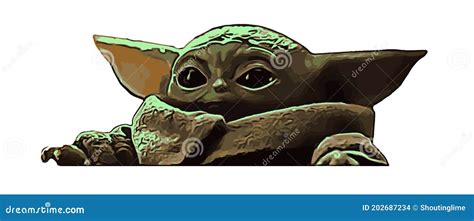 Vector de bebé yoda imagen de archivo editorial Ilustración de jedi