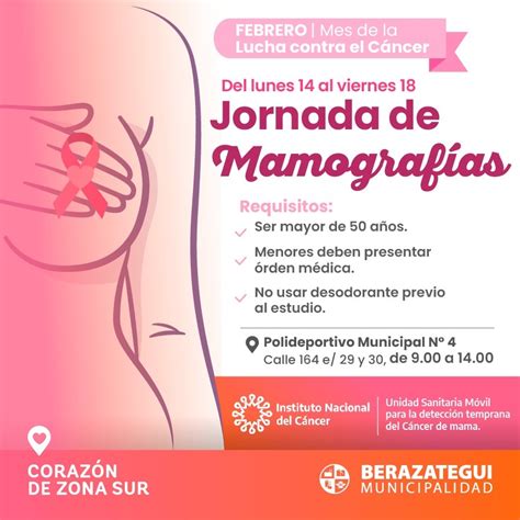 Jornadas De Mamograf As Gratuitas En Berazategui Municipalidad De