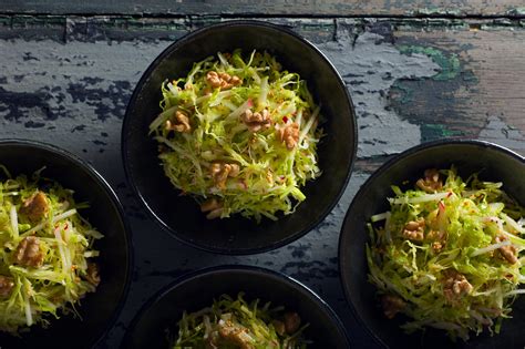 Savoy Cabbage Slaw With Applesauce Vinaigrette And Mustard Seeds Recipe