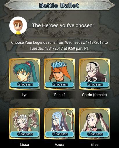 Proof Of The Choose Your Legends Event Fire Emblem Heroes Amino