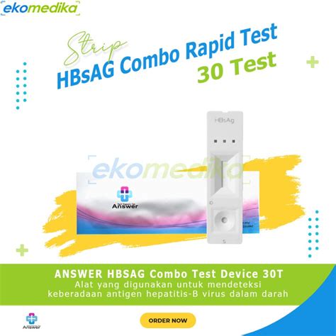 Jual ANSWER HBsAg Combo Device Rapid Test Hepatitis B Whole Blood