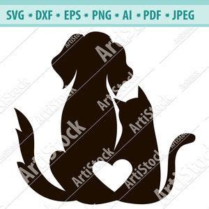 Human Hand And Cat Paw Svg Pet Care Svg Funny Pets Svg Silhouette