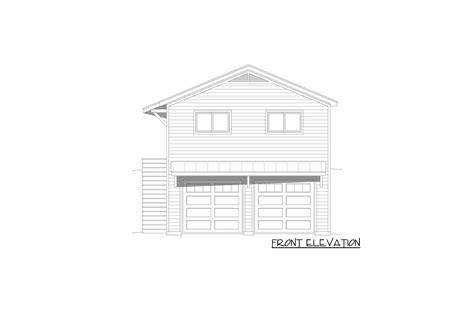 Square Foot Car Garage With Loft For An Up Sloping Lot Vr