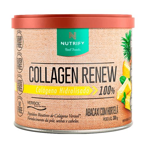 Collagen Renew Nutrify Colageno Verisol Abacaxi Hortela G