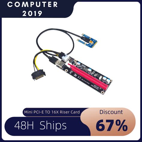 Mini Pcie To Pci Express 16x Riser For Laptop External Graphics Card Exp Gdc Btc Miner Mpcie To