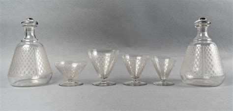 Baccarat Service Alhambra En Cristal Grav Pi Ces Verres