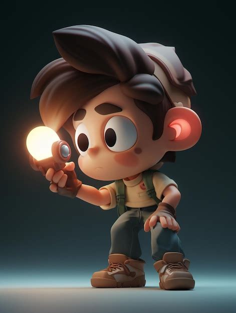 Premium Ai Image Cartoon Boy Holding A Lit Candle In His Hand