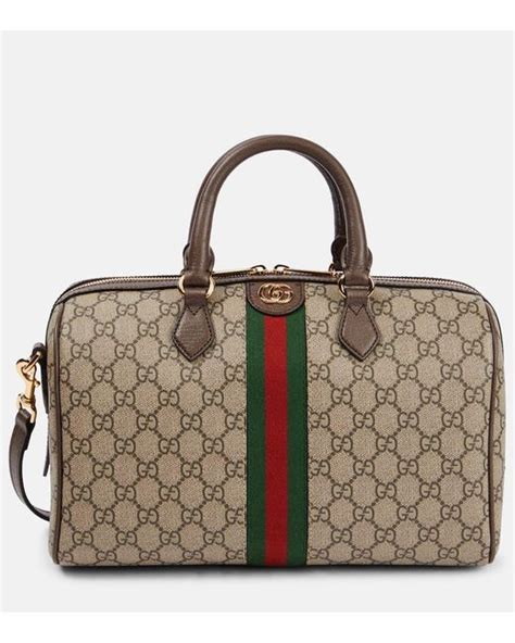 Gucci Ophidia Gg Medium Canvas Tote Bag In Brown Lyst