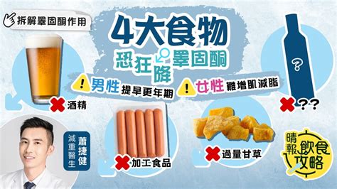 飲食攻略︳醫生盤點4大食物恐狂降睪固酮 致男性提早更年期 女性難增肌減脂 晴報 健康 飲食與運動 D221210