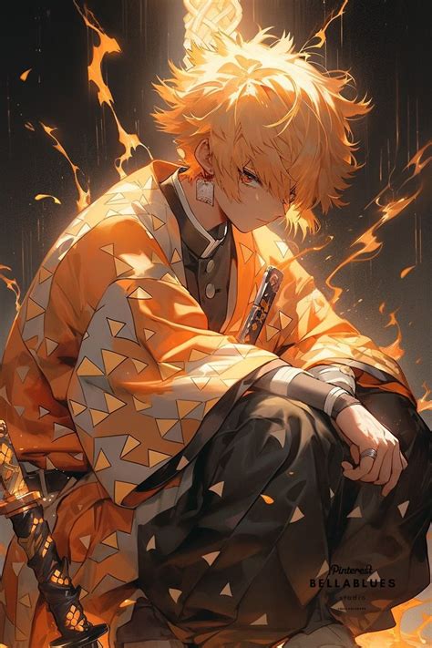 Zenitsu Agatsuma Thunder Breathing Demon Slayer Art Nel 2023 Arte