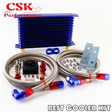 Trust Row Oil Cooler Kit M Oil Filter Fitting Adapter Thermostat