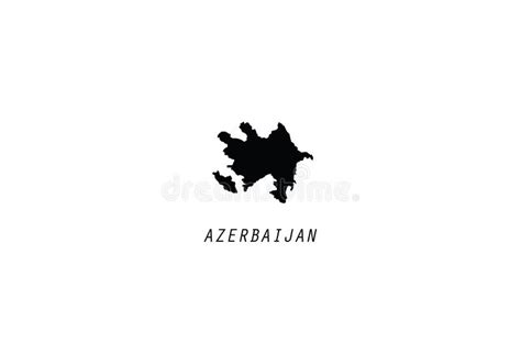 Azerbaijan Outline Map Country Shape State Symbol Stock Vector